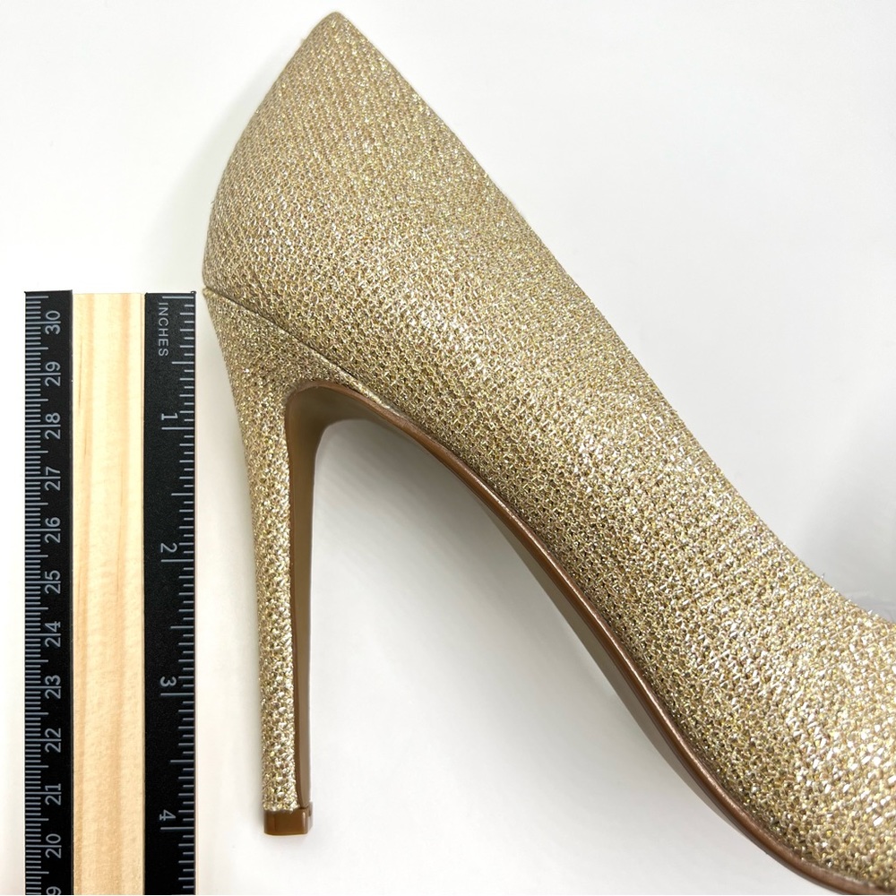Betsey Johnson Womens Prince Metallic Gold D'Orsay Stiletto Heels Pumps Shoes - Picture 15 of 15